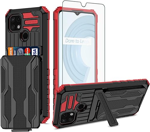 Miniatura 1 de Asuwish Funda de teléfono para Realme C21C21Y JGKB US rojo