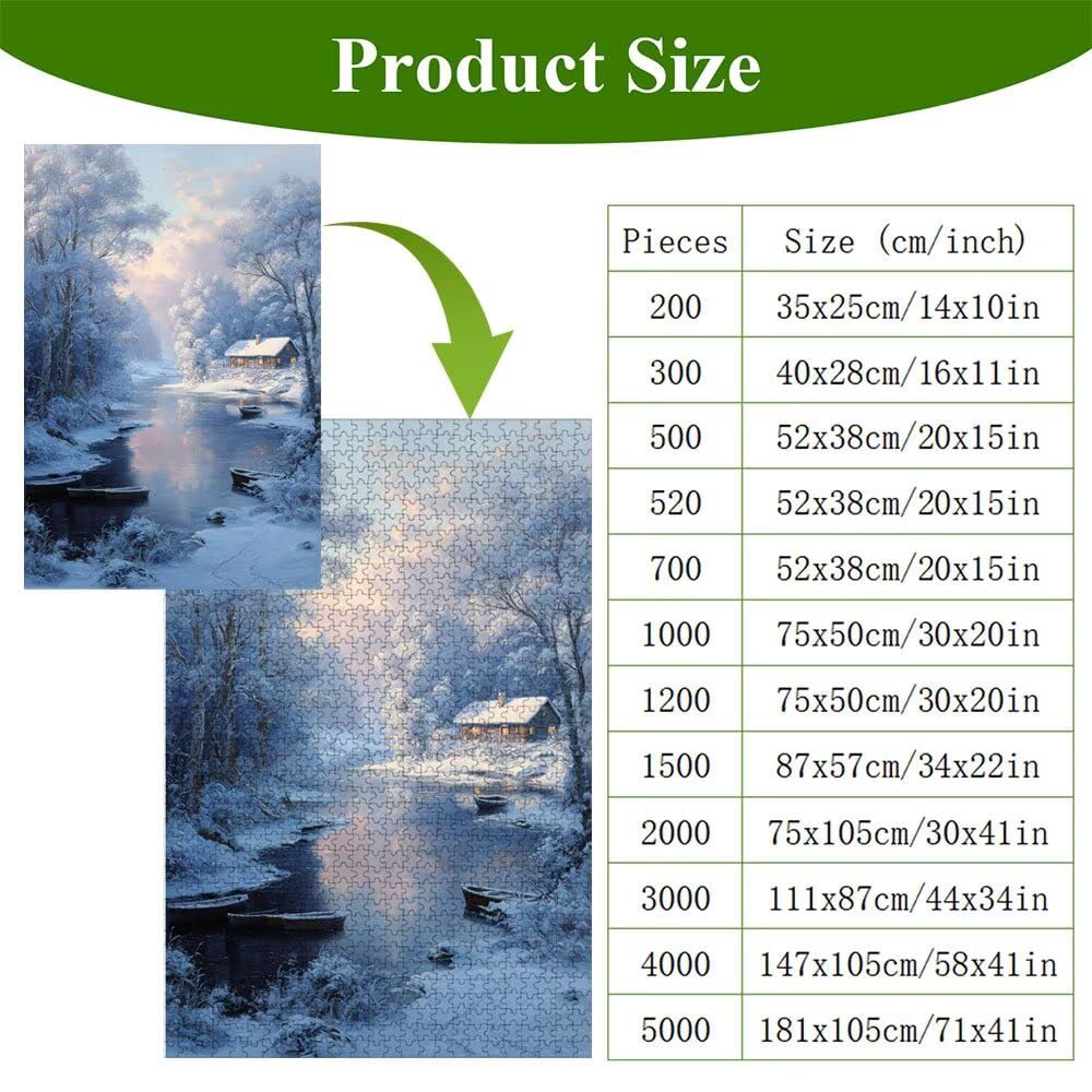 Puzzle 1200 Piezas Adultos Invierno & Árbol, Rompecabezas con Letras Traseras y Póster, Pasatiempo Antiestrés, Decoración de Pared, Regalo Decorar Mujer Hombre 75 x 50 cm (14 Años +) P3#1134
