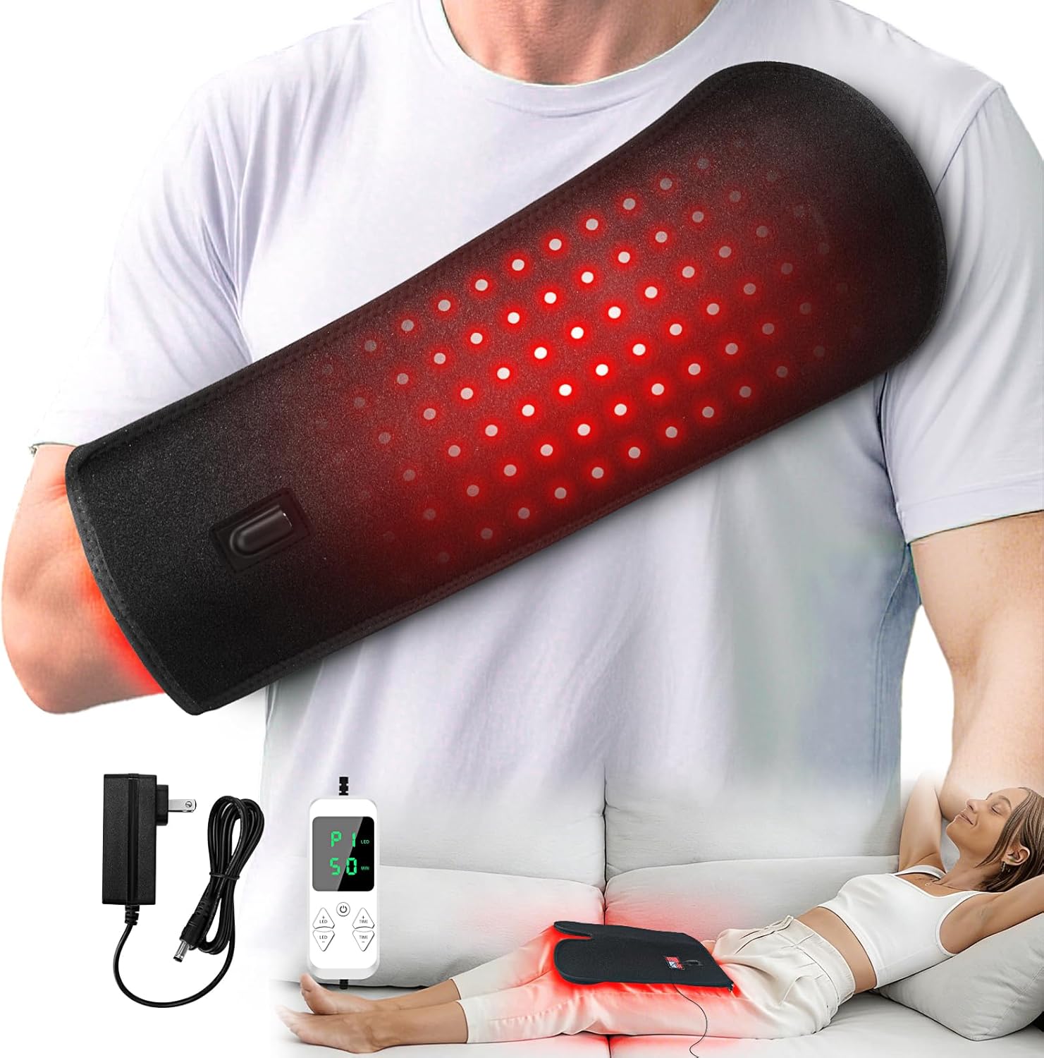 Red Light Therapy for Hands & Wrist,2026 Upgrade 4 Therapy Modes, 5-Level Intensity,10–90 Min Timer, Red & Infrared Light Therapy Device for Home Use (16.5IN*7IN) - Image 9