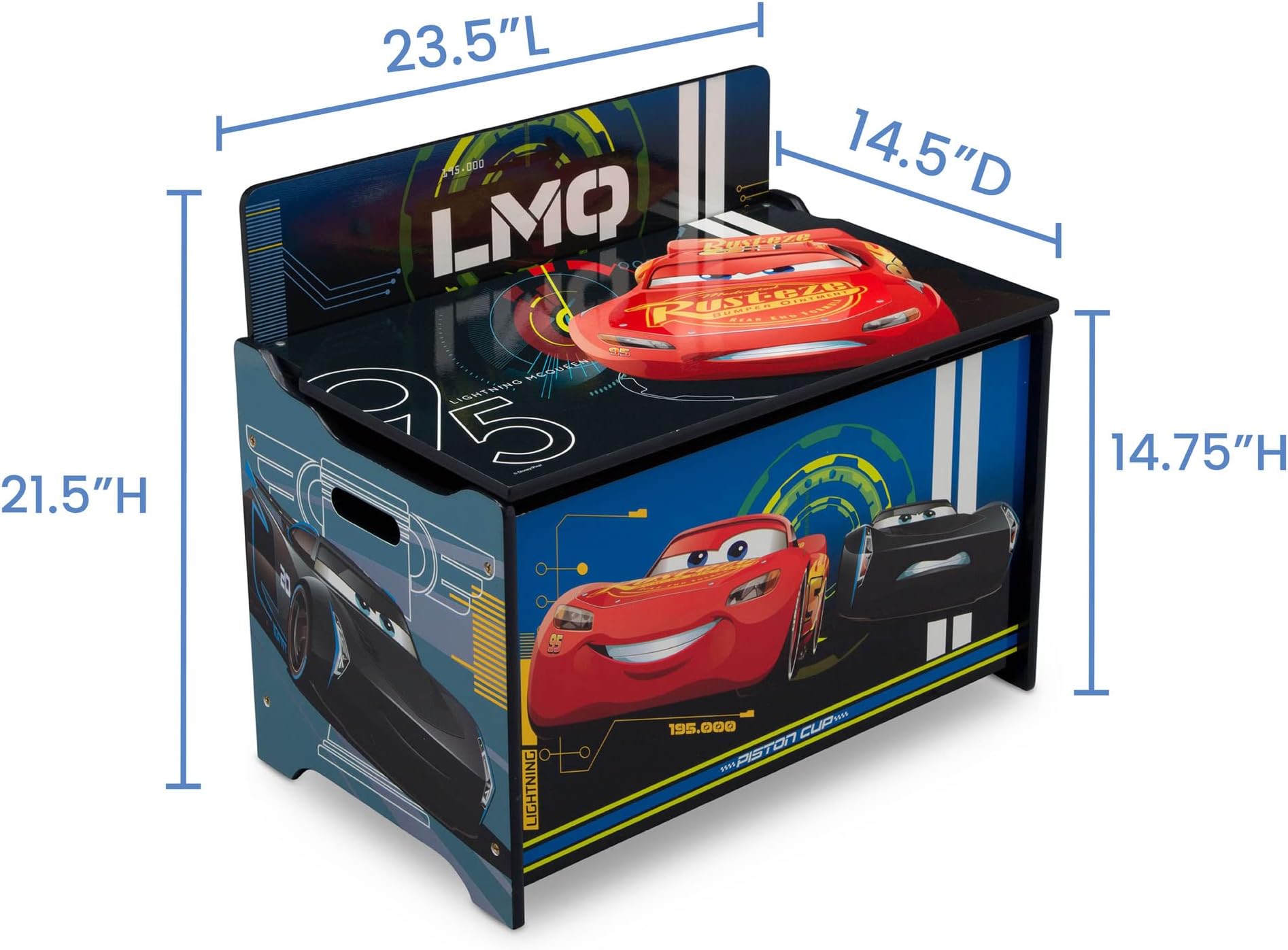 Delta Children Deluxe Toy Box, Disney/Pixar Cars