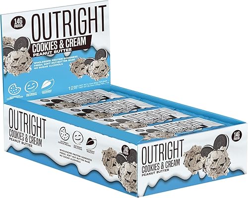 Miniatura 7 de Outright Bars - Pastel de cumpleaños mantequilla de maní - Barra de proteínas de alimentos integrales - Sin alcoholes de azúcar - MTS Nutrition (12