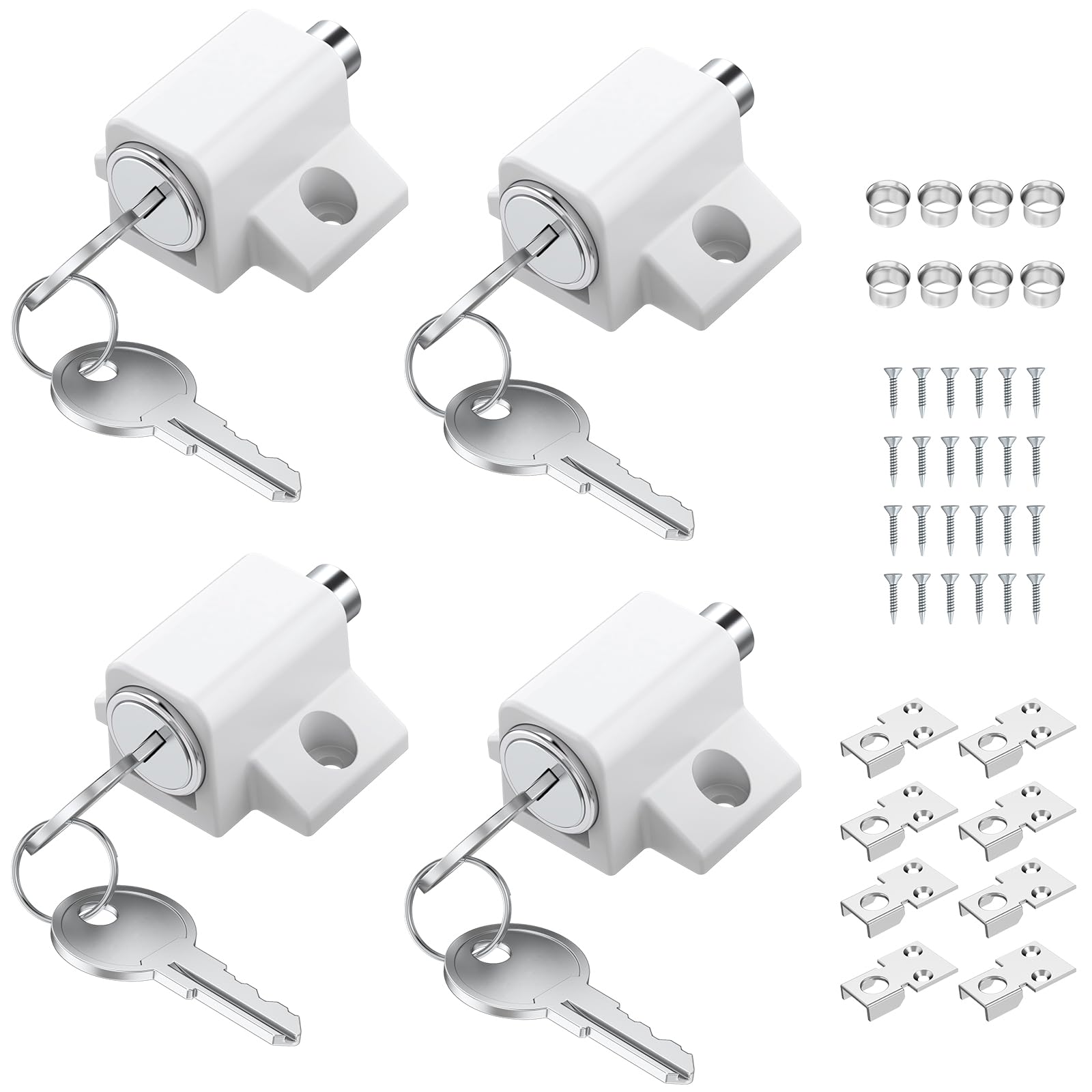 VORXEON Window Restrictor Child Safety Lock for UPVC Windows/Wood Pet Proof Easy Fit Baby & Child Proof Window Lock, Fits Most Windows Patio Doors for Home Safety(4pcs)