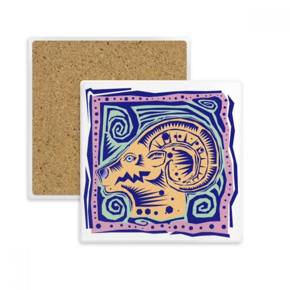 Coaster Constellation Capricornus pierre absorbante tasse boisson