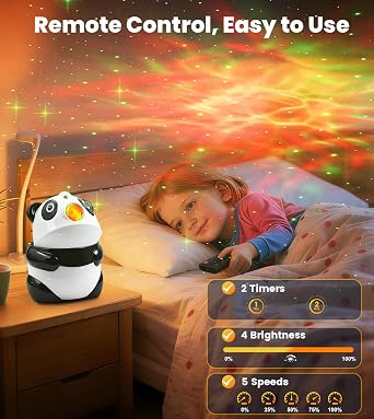 Galaxy Projector, Panda Star Projector with 15 Colors+White Noise Machine+Bluetooth Speaker+Remote, Galaxy Light Gifts for Girls Women Christmas Gifts, Night Light Projector for Bedroom,Gaming Room [Energy Class E]