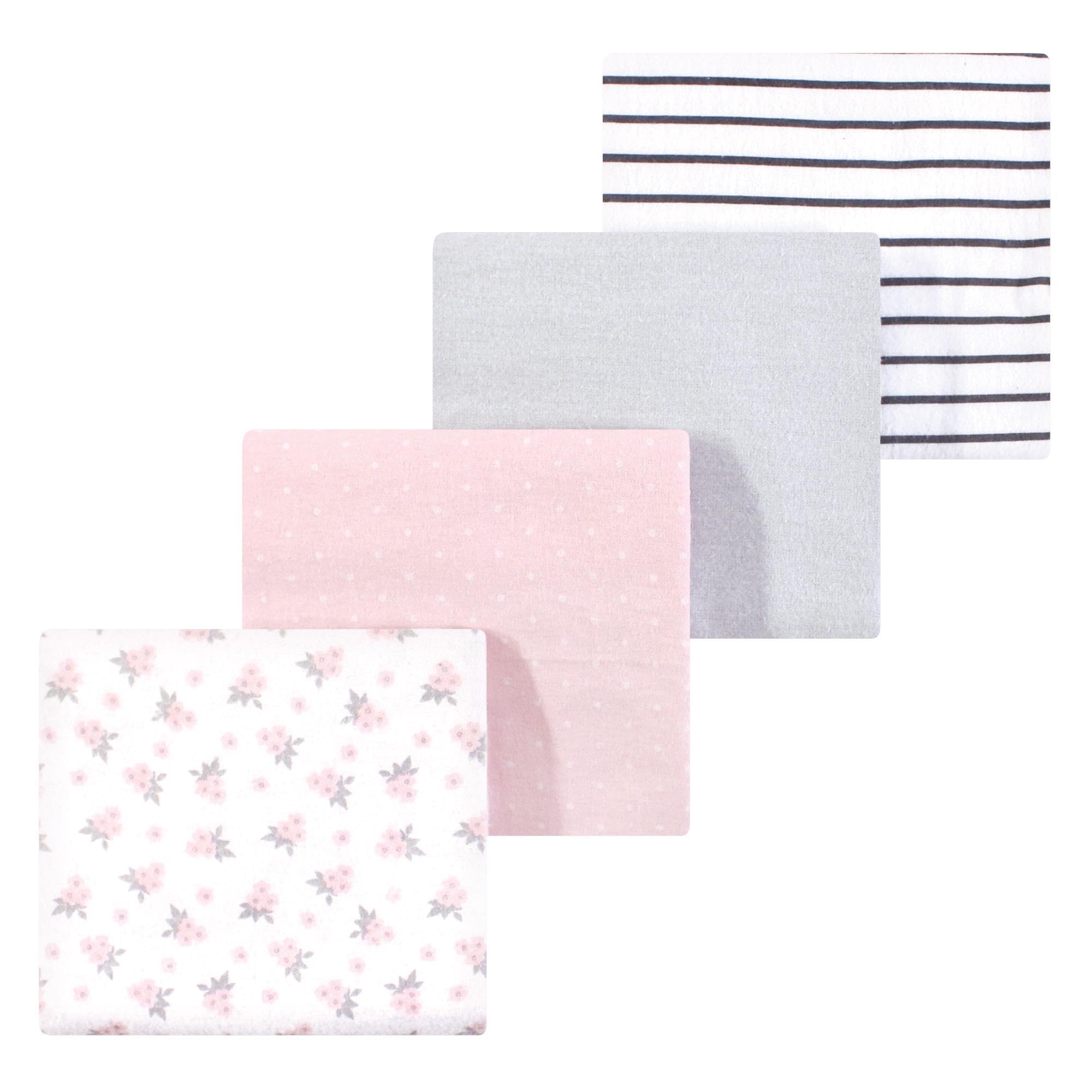 Luvable Friends Little Treasure Flannel Receiving Blankets 4pk