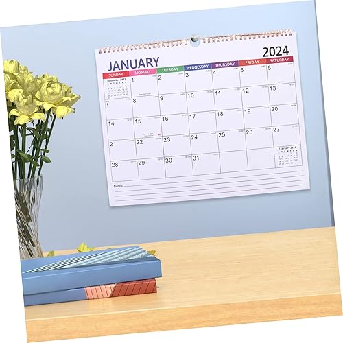 Miniatura 5 de VILLCASE 5pcs 2024 Wall Calendar Daily Wall Schedule Calendar Classroom Calendar Table Top Decor Tear off Calendar Agenda Calendar Yearly Wall