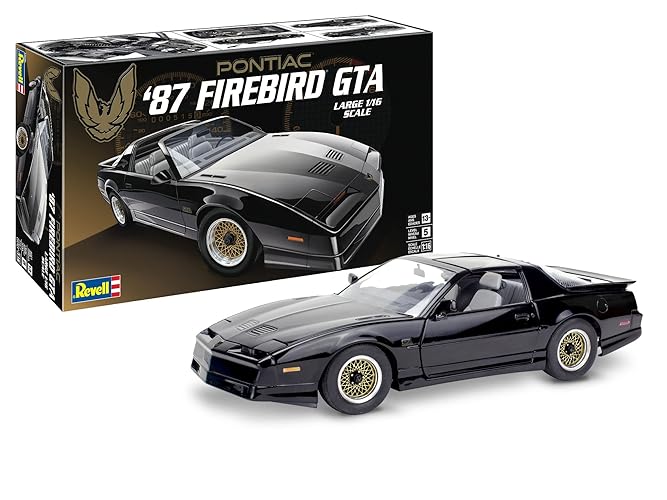 Revell Model Kit 1987 Firebird GTA I Scale 1:16 I Detailed Car Model I with 5.7 Litre V8 Engine, Moving Parts and Decals