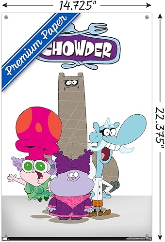 Miniatura 8 de Trends International Chowder - Póster de pared grupal, 22.37 x 34.00 pulgadas, paquete de póster premium y alfiler