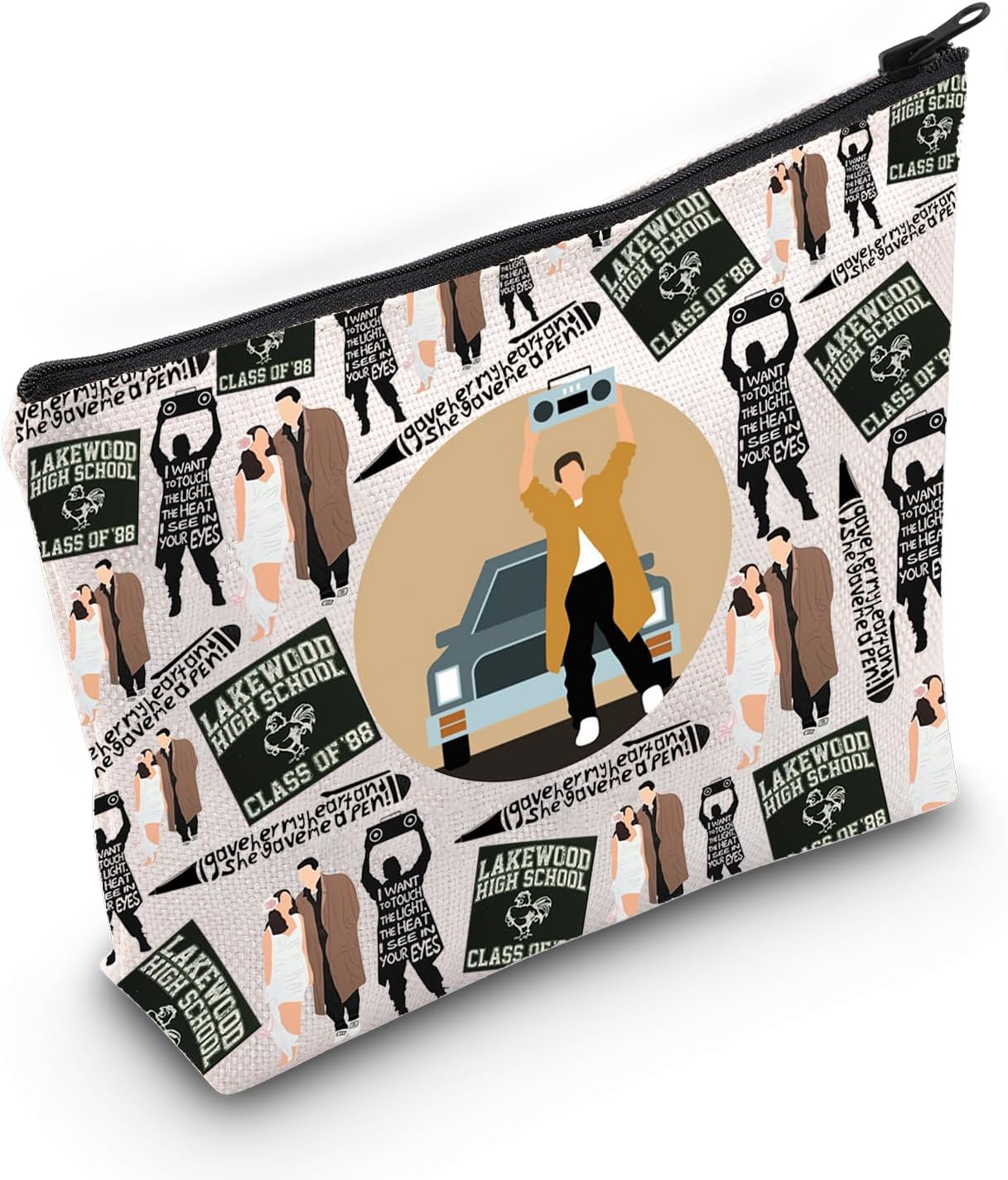 LEVLOLloyd Dobler Cosmetic Bag Diane Court Fans Gift Tees 80's Movie Lloyd Dobler Makeup Zipper Pouch Bag Lloyd Dobler Movie Fans Merch, Lakewood Bag