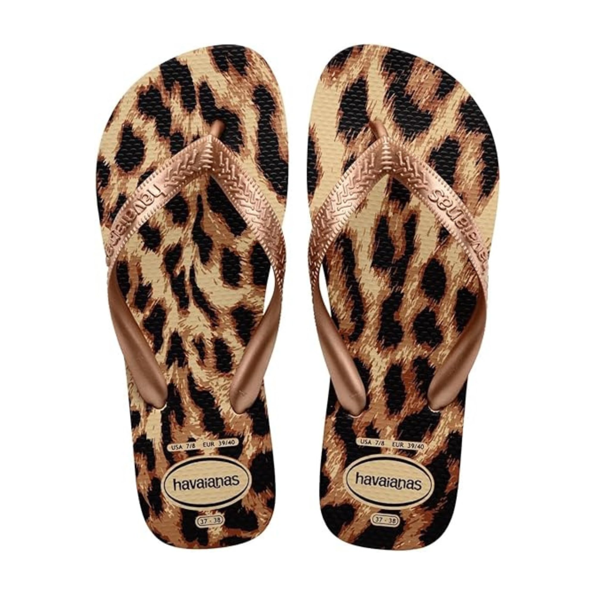Havaianas - Top Animals, Comfortable, Lightweight, and Durable Flip-Flops, Animal Print Sole, Wide Straps, and Flexible Sole, Women