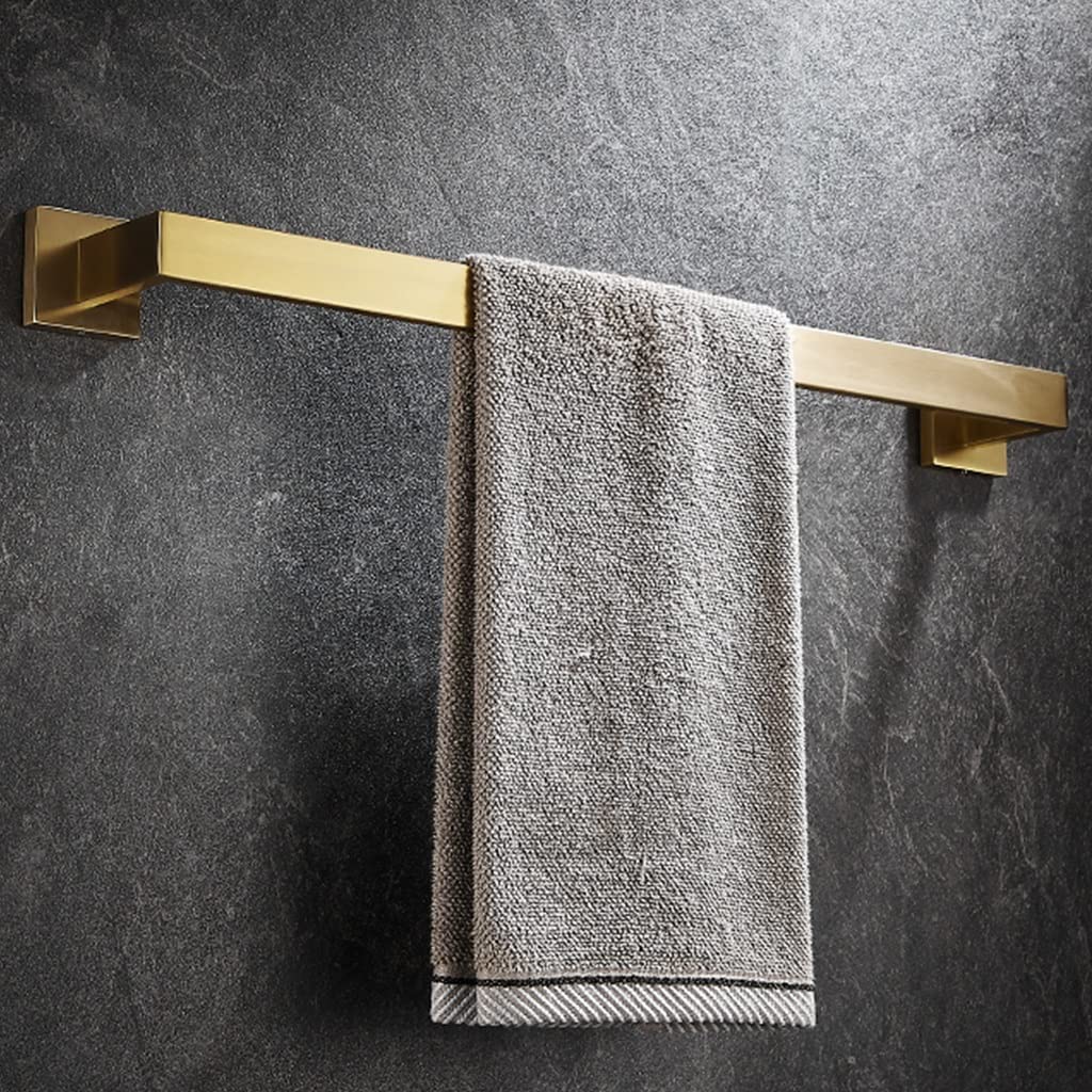 Porte-serviettes or brossé pour un rangement de douche stylé