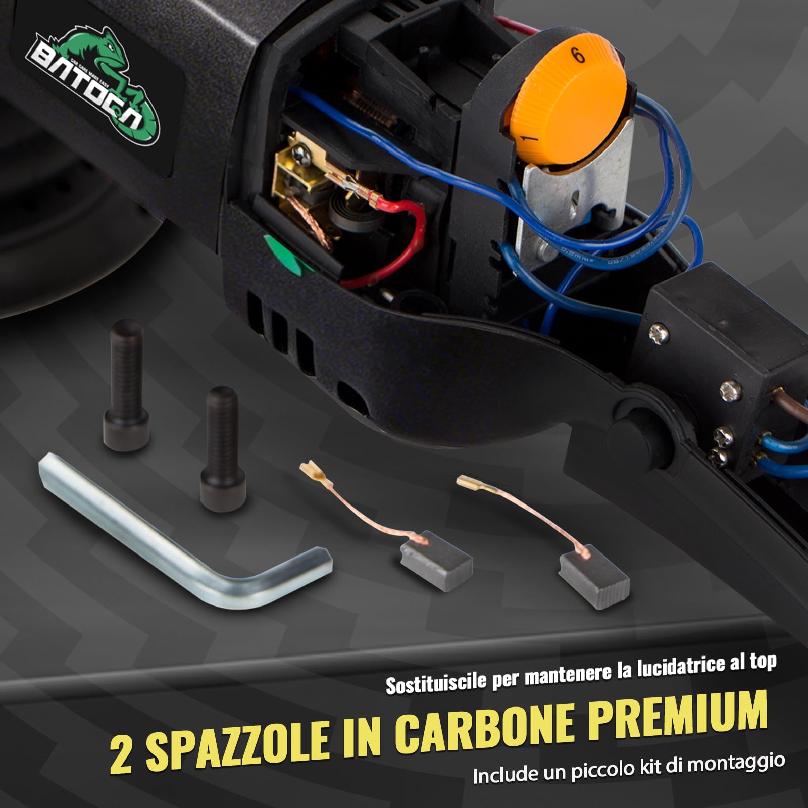 BATOCA T1 Lucidatrice orbitale 15mm,1100W Lucidatrice per Auto ,125mm/150mm Kit di lucidatura,Lucidatra Levigatrice Ceratrice,2500-5500RPM,Cura della Vernice dell'auto,Rimozione Graffi