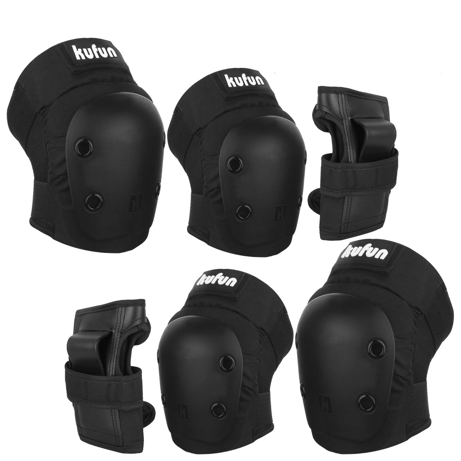 SpeedsportingKids/Youth 6 in 1 Protective Gear Set Protective Knee Pads Set with Knee Elbow Wrist Pads for Kid Children Teenager Adult for Rollerblading, Skating, Biking
