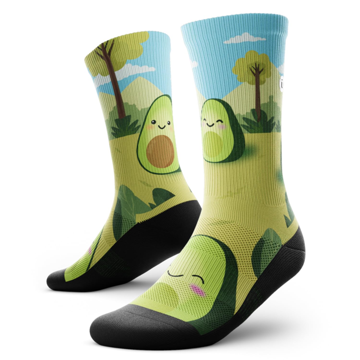 Outway Novelty Crew Socks for Men & Women, Breathable, Moisture-Wicking Athletic Calf Sock with Arch Support, Polyester & Spandex Blend, Colorful, Fun Life, You Complete Me, S-M