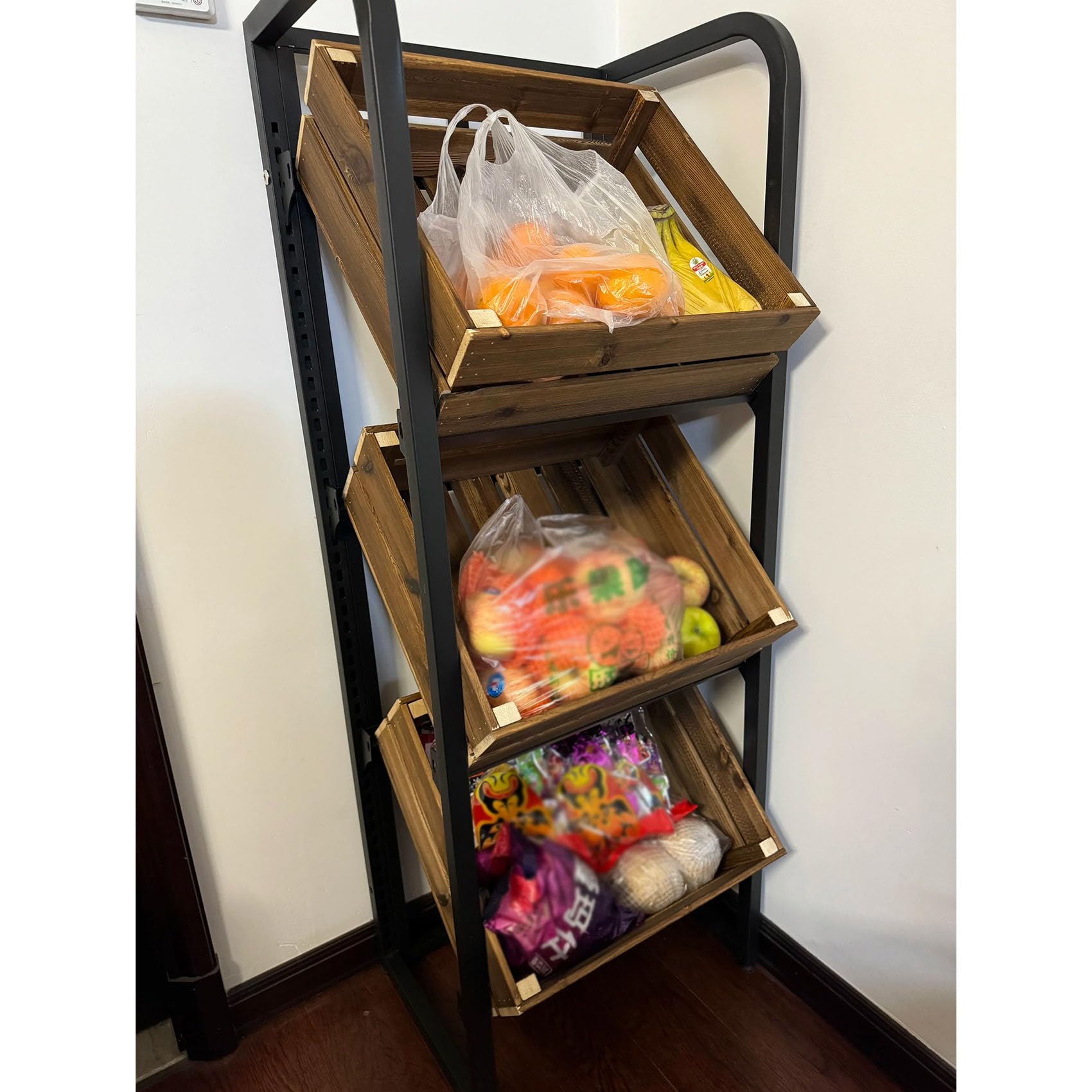 Amazon｜スーパーマーケットの陳列棚 ディスプレイラック 青果 野菜