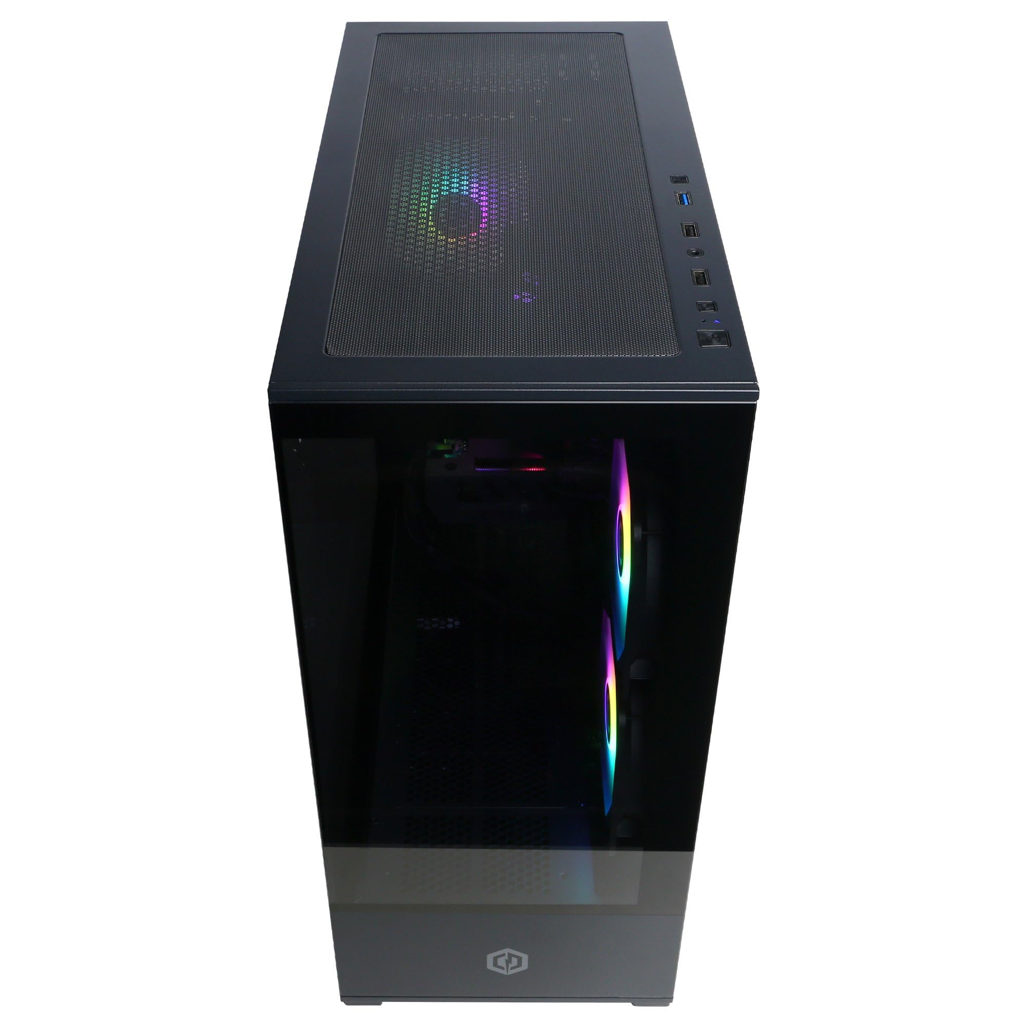 CYBERPOWERPC Wyvern Gaming PC - AMD Ryzen 7 5700X, Nvidia RTX 5060 8GB, 16GB RAM, 1TB NVMe SSD, 650W 80+ PSU, Wi-Fi, Windows 11, Prism Panoramic RGB Black