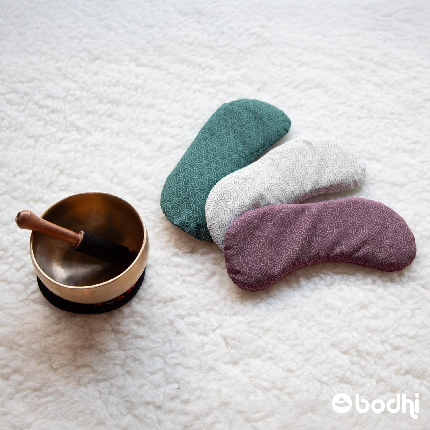 Bodhi Miękka poduszka pod oczy z bawełny, wypełnienie z ekologicznego nasion lnu i ekologicznej lawendy, wegańska, maska na oczy do jogi, relaksu i medytacji, dostępna w wielu wzorach