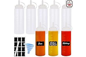 Squeeze Bottle Condiment Squeeze Bottles Plastic ketchup Squeeze Squirt bottle For Sauce,...