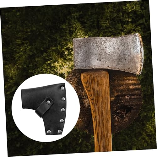 Miniatura 6 de STOBAZA Funda protectora de piel gruesa para hacha para cubiertas para aventuras de camping al aire libre