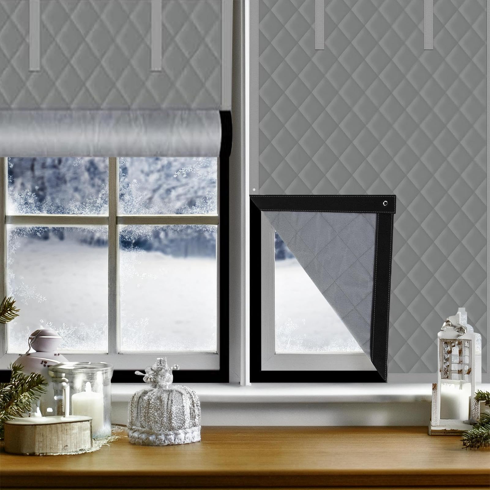 Soundproof Privacy Screen | Privacy Cover | Windproof Cold | Protection Blanket | Waterproof Noise Reduction Cover with 35.4x82.7 Inche for Balcony Bedroom Kitchen