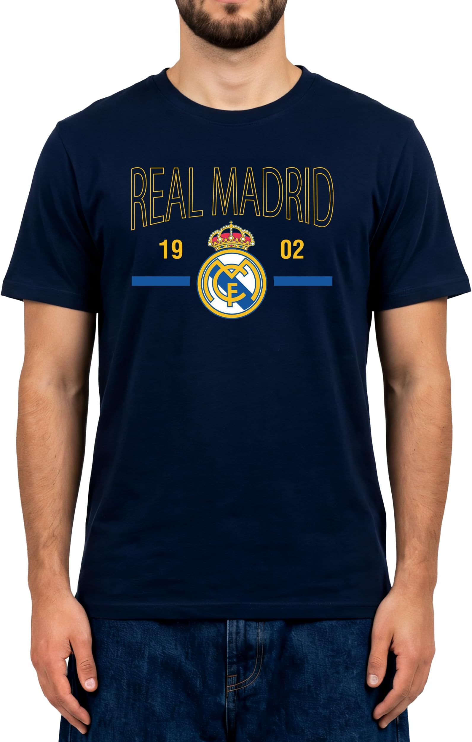 Icon Sports Officially Licensed Real Madrid CF Cotton T-Shirt - Unisex Adult