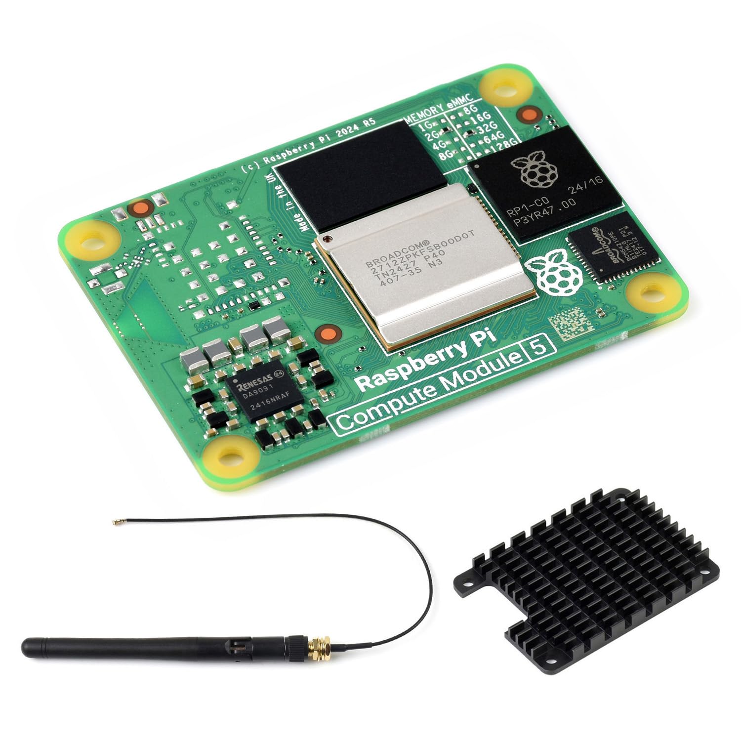 ミニPC Raspberry Pi Compute Module 5 8GB RAM CM5-Hero_Final__60546.