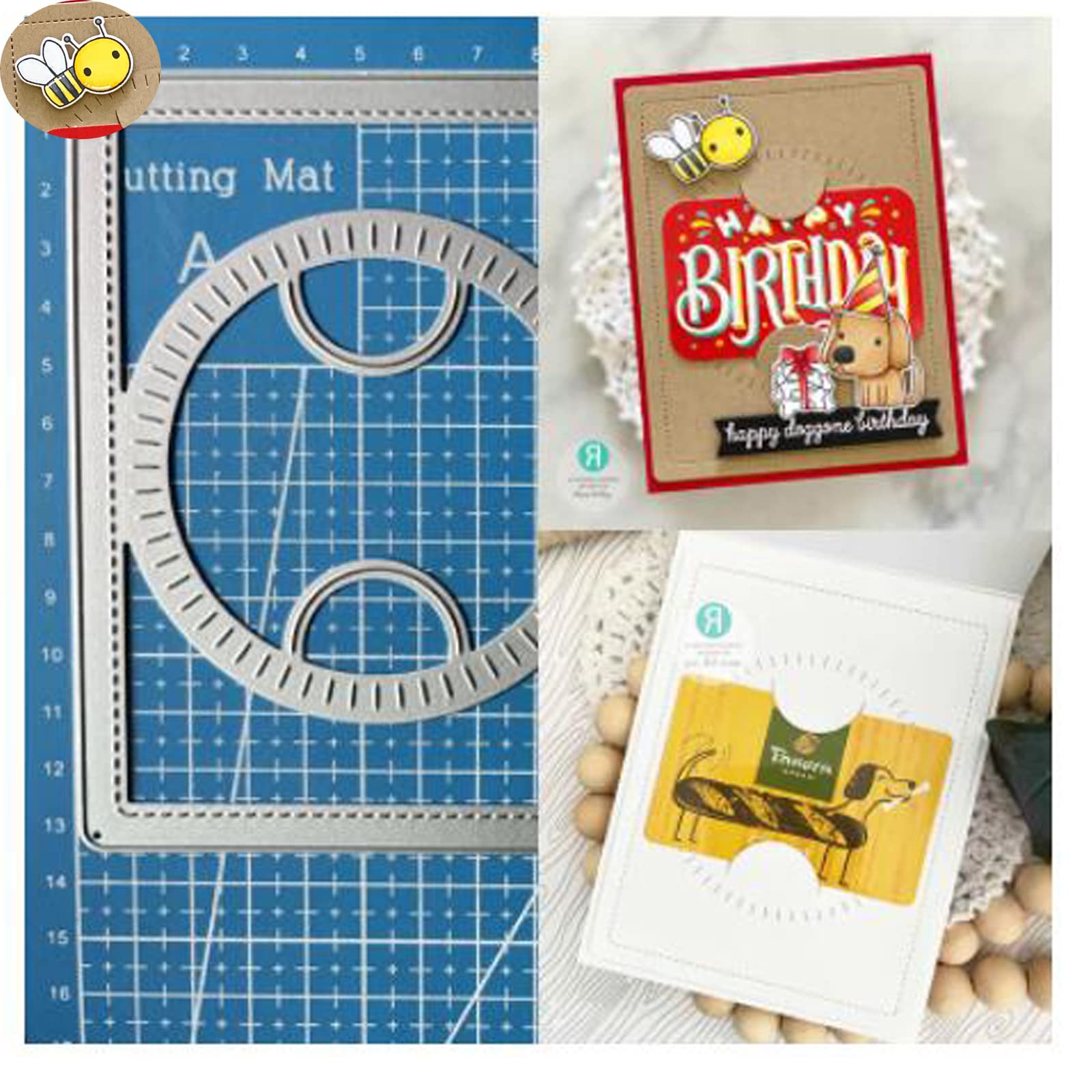Matrice De Découpe Métal Motif Moto - Pour Scrapbooking, Cartes, Gaufrage - Environ 13,5x8 Cm - Loisirs Créatifs - 4