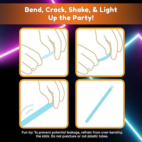Miniatura 7 de Glow Fever Party Dragon - Paquete de barras luminosas a granel para fiestas, 10 pulgadas, accesorios de neón, palos de luz que brillan en la
