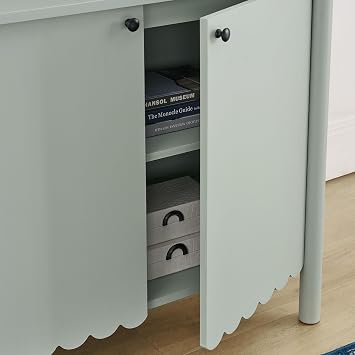 Modway Emmeline 2-Door Scalloped Sideboard in Sage