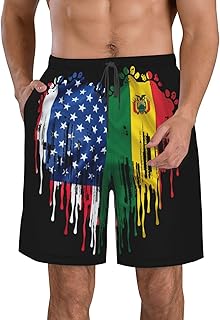 Men's Swim Trunks Beach Short with Mesh Lining and Pockets Breathable Classic Athletic Cargo Shorts Gift