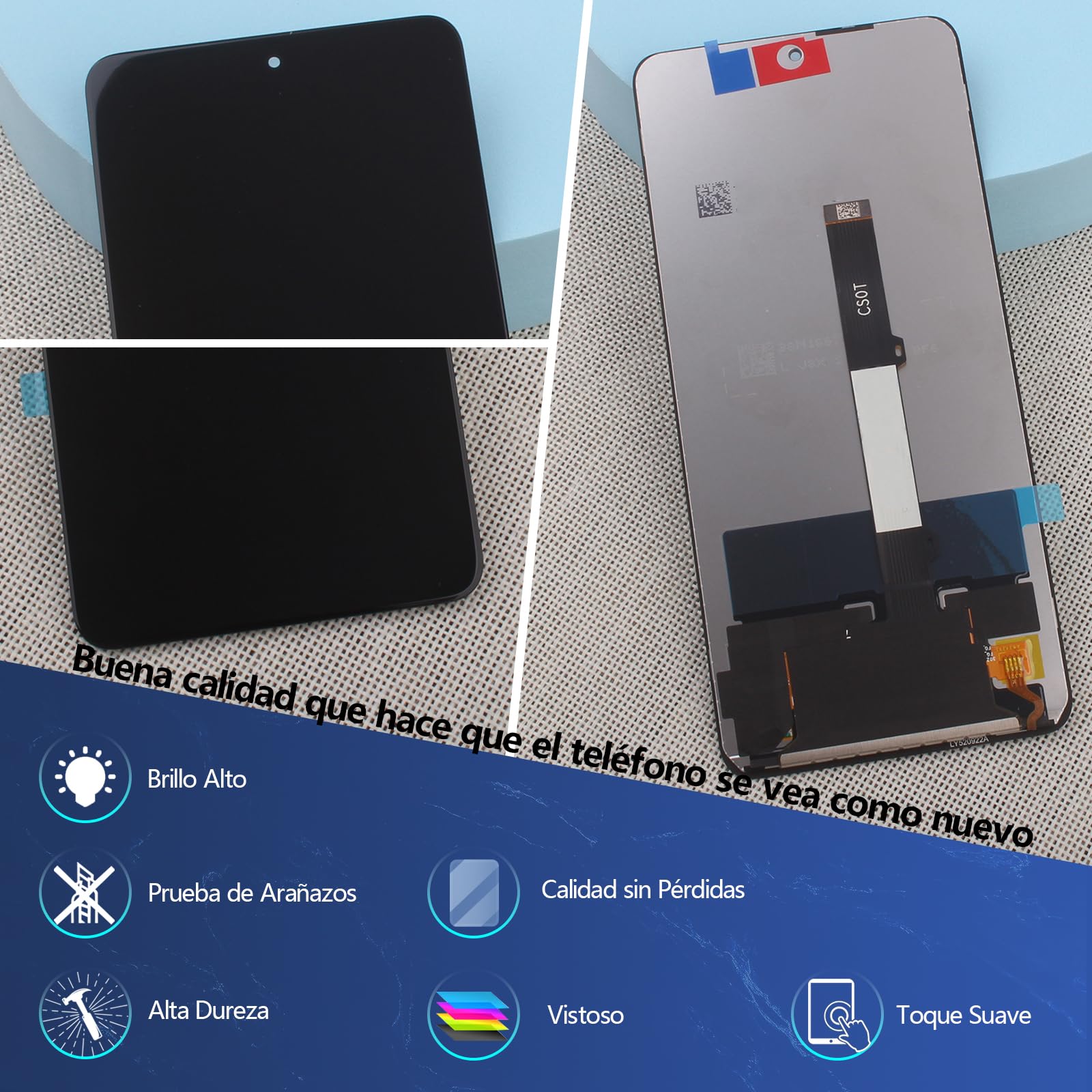 RongZy para Xiaomi Poco X3/Poco X3 Pro/Poco X3 NFC LCD+Pantalla Táctil Digitalizador Asamblea Reemplazo +Reparación Herramientas(6.67'')
