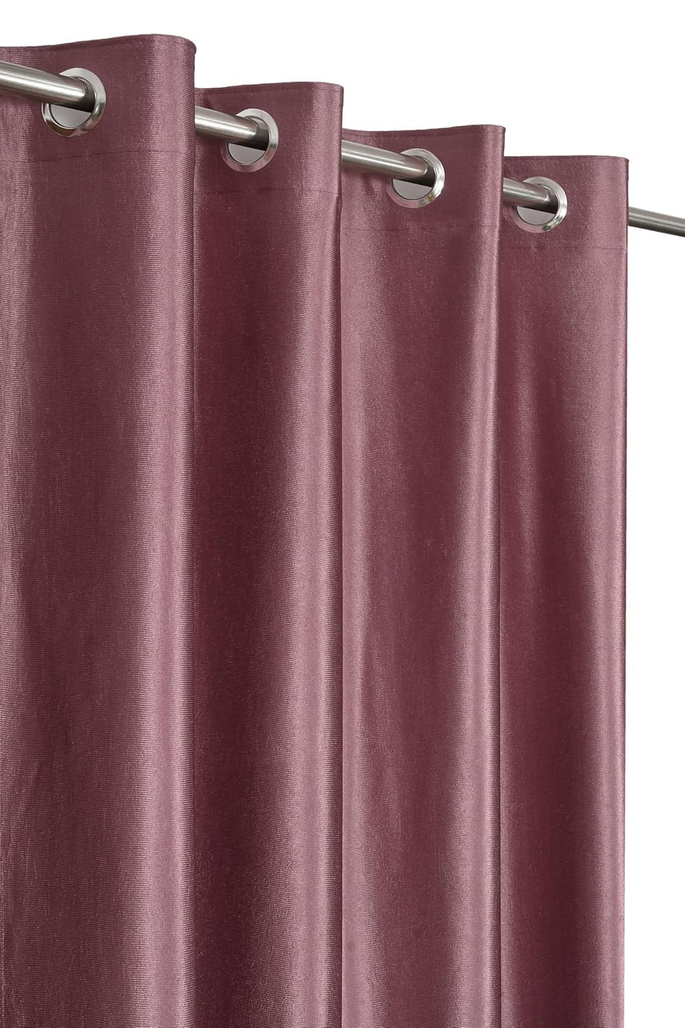 Exporthub 2 Piece Eyelet Polyester Door Curtain Set - 7ft, Burgundy 1
