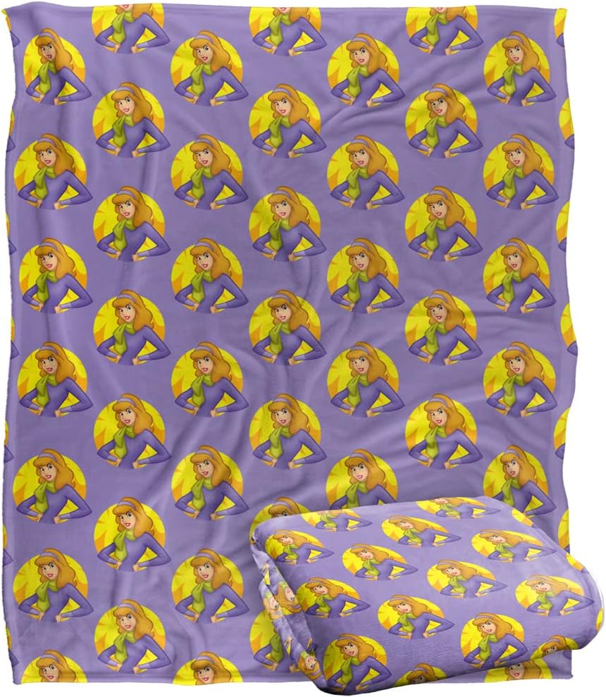 Scooby-Doo Daphne Character Pattern Officially Licensed Silky Touch Super Soft Throw Blanket 50" x 60"