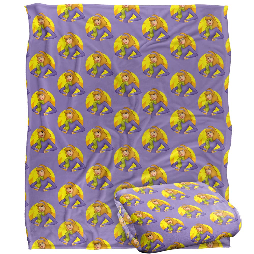 Logovision Multicolor Scooby Doo! Daphne Character Pattern Officially Licensed Silky Touch Super Soft Throw Blanket 152 X 127 Cm