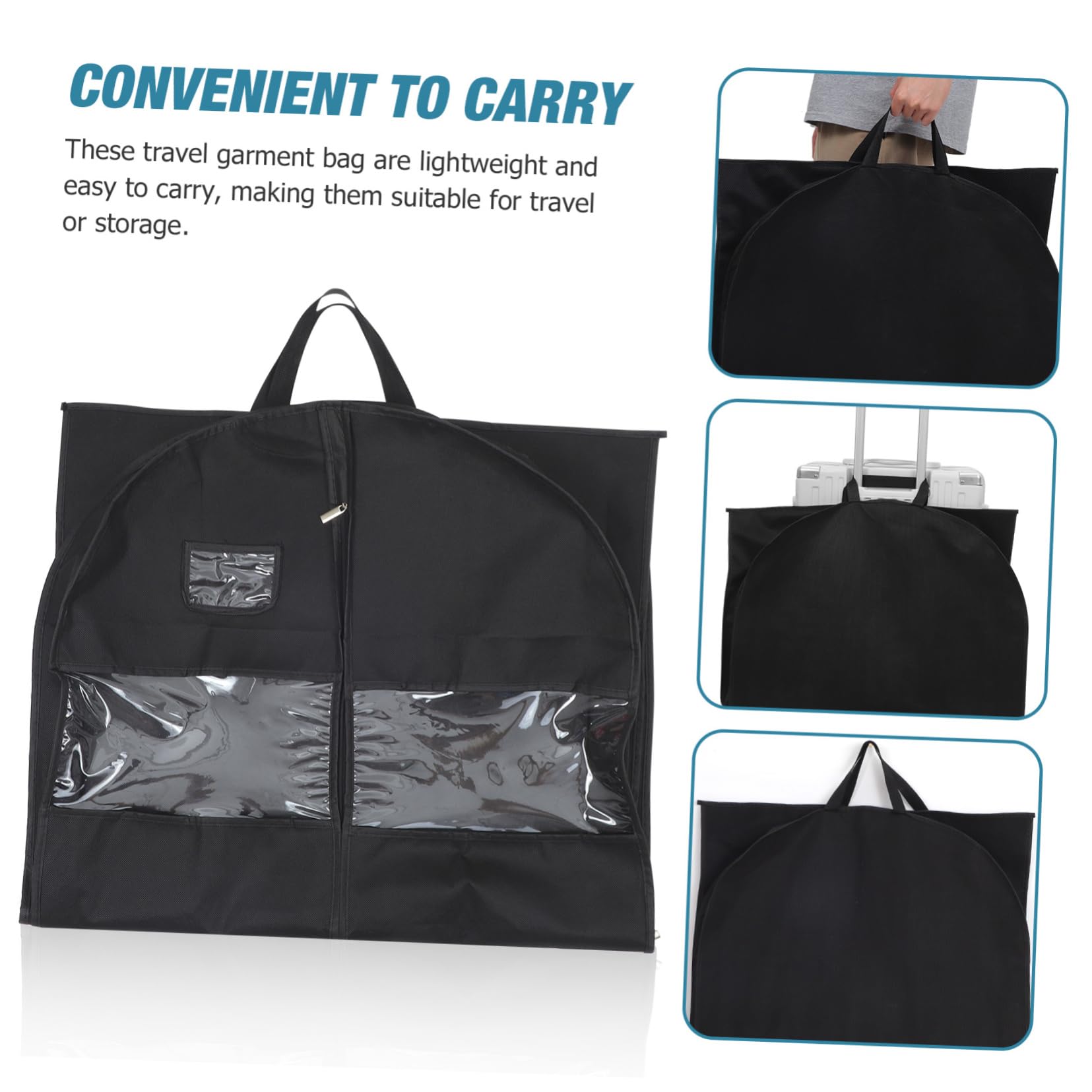 Kleidersack Peva 110cm Reisekleidersack Mit Reißverschluss Transparentem Sichtfenster Und Netztaschen Zur Aufbewahrung Für Anzüge Und Kleider