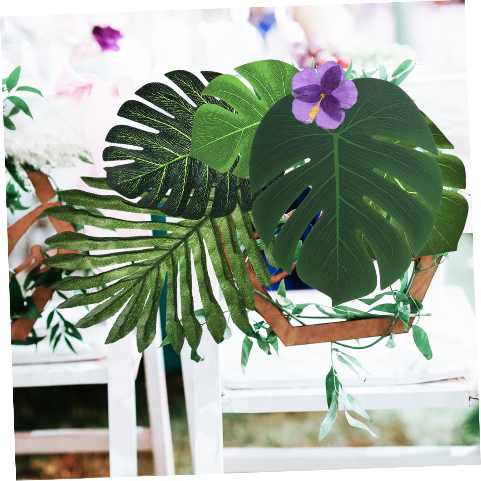 Alipis Adornos De Simuladas Decoraciones De Mesa para Fiestas Hawaianas Accesorios Fotográficos Luau