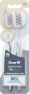 Oral-B CrossAction Eco Manual Toothbrush, Soft Bristles, 2 Count
