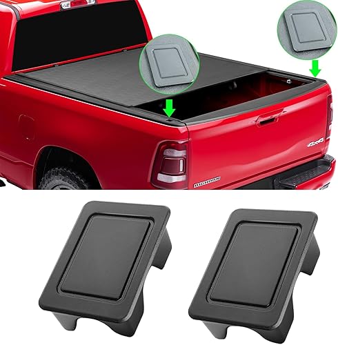 Moonlinks Fundas de bolsillo para estacas de riel de cama Compatibles con Dodge Ram 1500 2500 3500 2009-2018, Tapones de orificios de estaca para