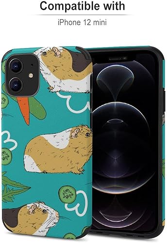 Miniatura 2 de Cute Cartoon Guinea Pig Cute Phone Case Compatible with iPhone 12 Mini Microfiber Shockproof Protective Phone Shell Cover
