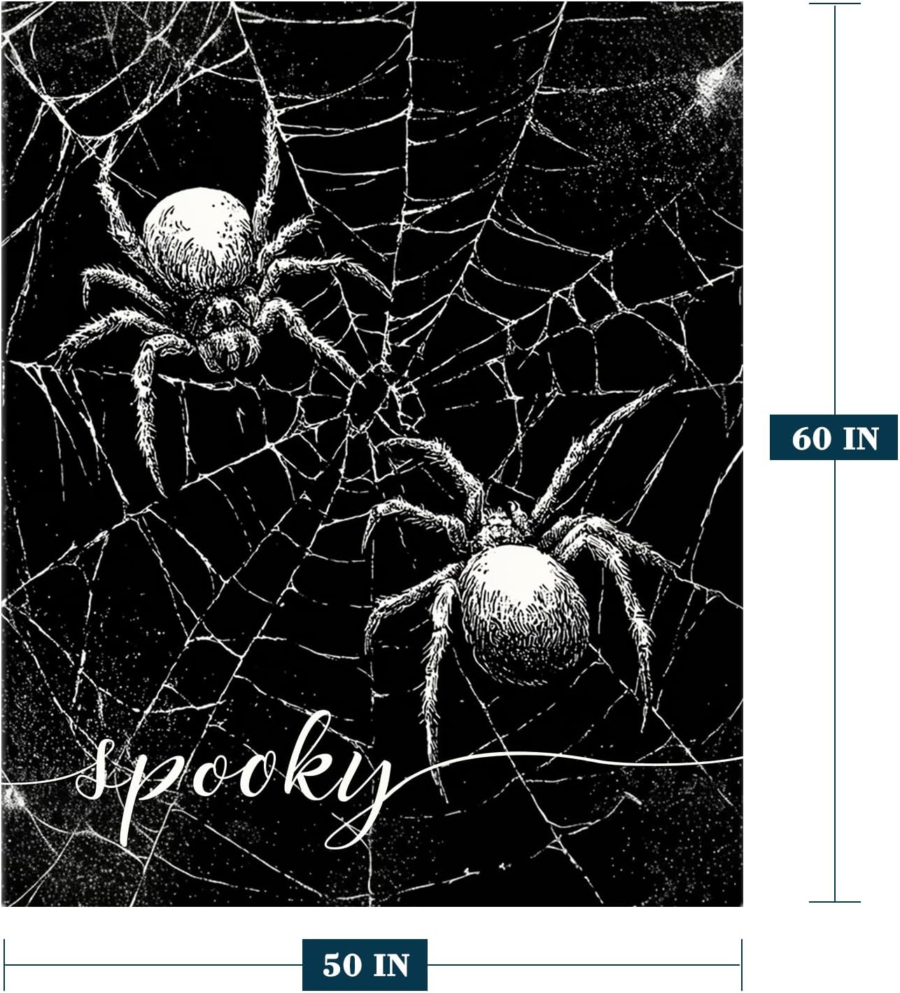 Neatee Living Halloween Throw Blanket King Pumpkins Ghosts Blanket for Women Men Black Decorative Fuzzy Soft Plush Fleece Blankets and Throws Couch Sofa Bed Outdoor Blanket 90x108