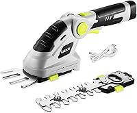 DEKOPRO 8V Cordless 2-in-1 Hedge Trimmer & Grass Shear - Lightweight Battery Bush Cutter for Lawn & Garden