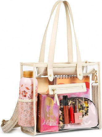 Handy Laundry Clear Bag for Stadium Events - Large Transparent Tote - Clear Purse for Women, Work, Beach & Shopping