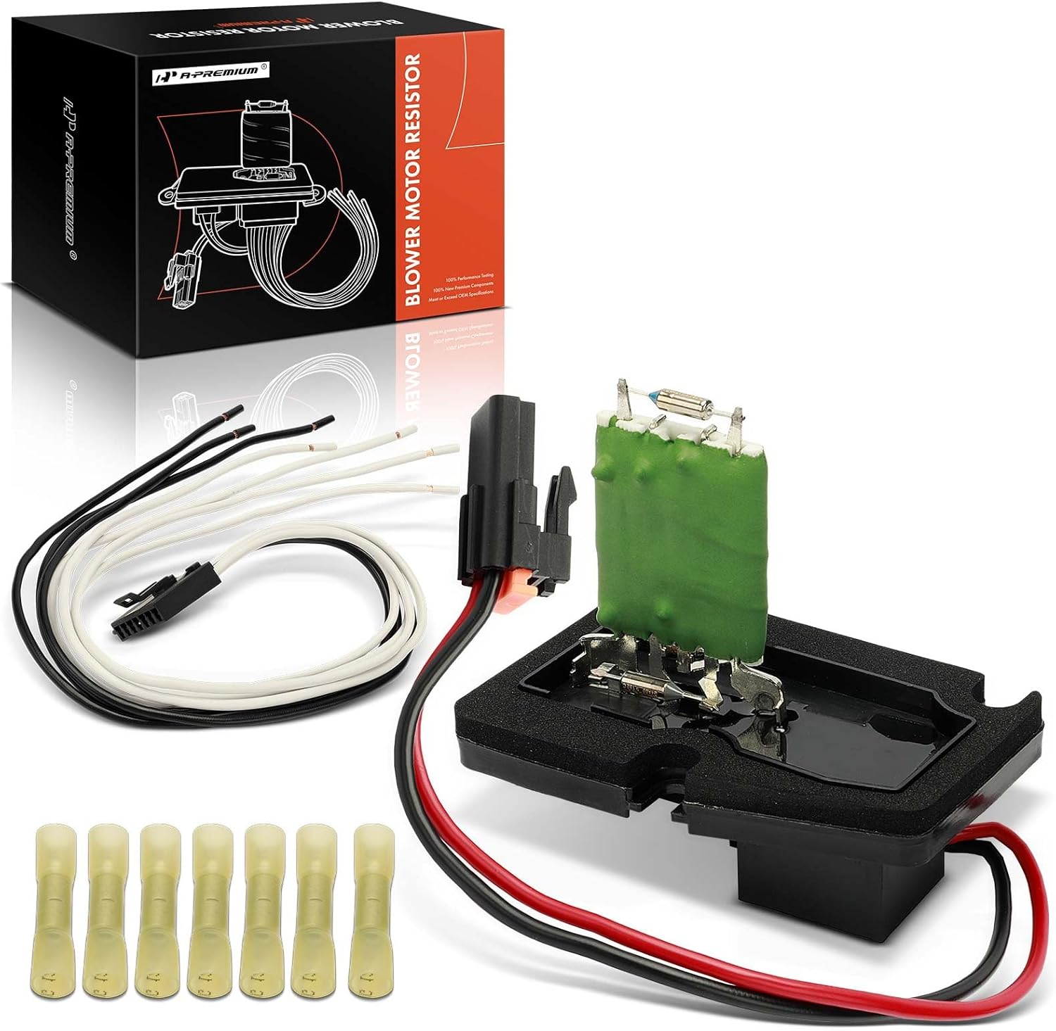 A-Premium Front HVAC Blower Motor Resistor Compatible with Buick Century, Regal & Chevrolet Corvette, Impala, Monte Carlo, Venture & Pontiac Grand Prix, Montana & Oldsmobile Intrigue, Silhouette