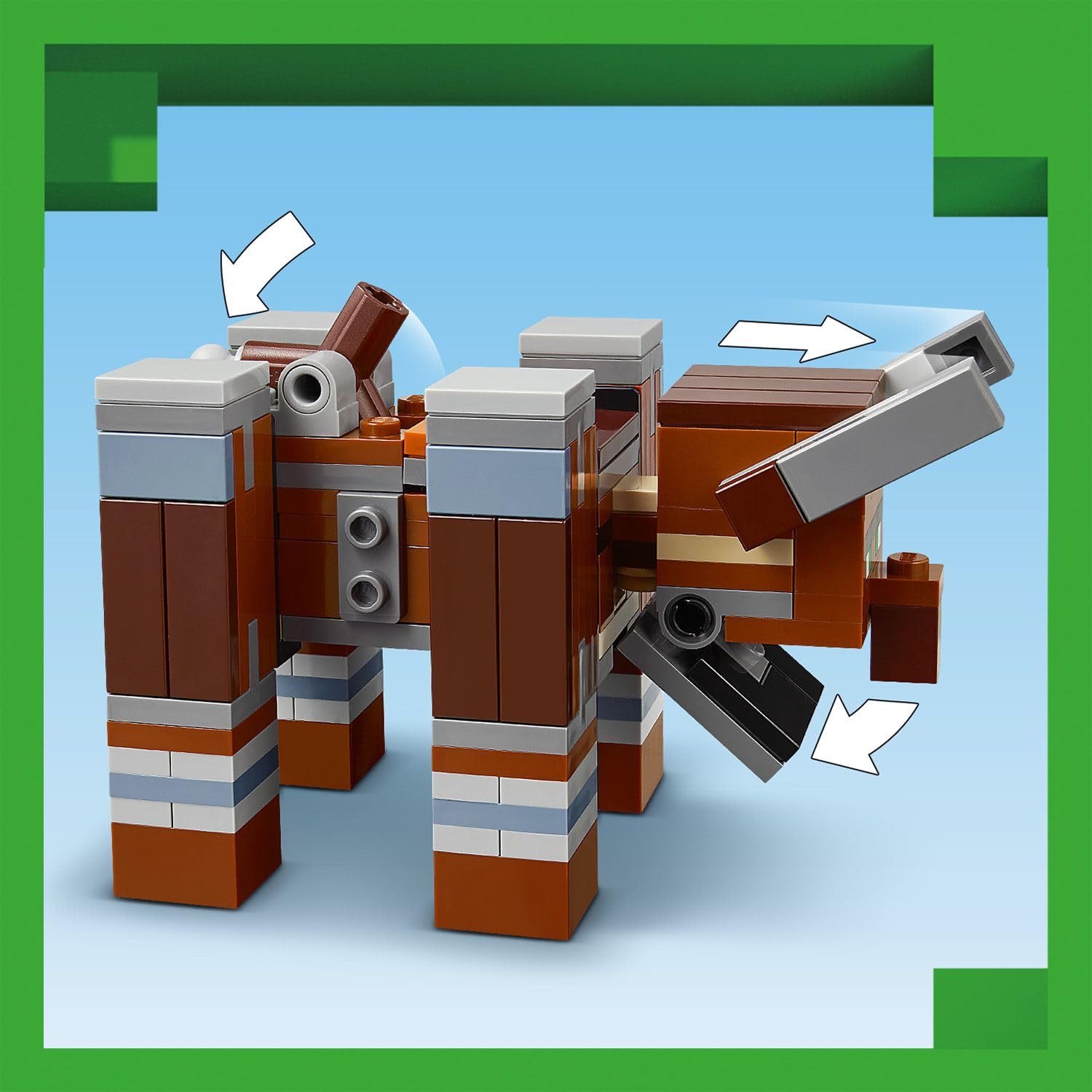 LEGO Minecraft Kryjówka rozbójników i dewastatorów 21278 | budowla Minecraft, zestaw z mobami, prezent dla fana Minecrafta 9+, 665 elementów