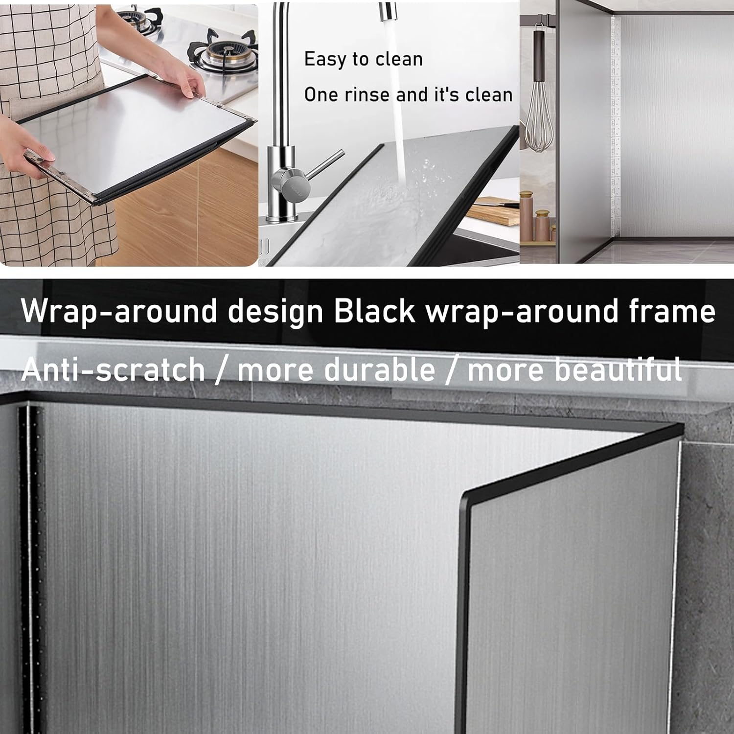 Stainless Steel Splatter Guard - Cooking Stove Shield for Frying Pan, Anti-Splatter Screen, Grease Barrier for Kitchen