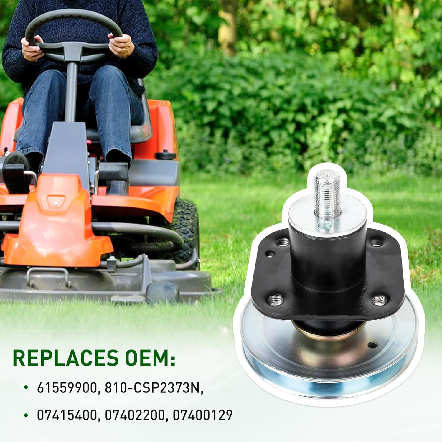 51519500 Lawn Mower Spindle Assembly, Compatible with Arian s Grave-ly Zoom ZT Edge 50 34 1334 CE Carb 34" 50" Deck, Replacement for 61559900 810-CSP2373N