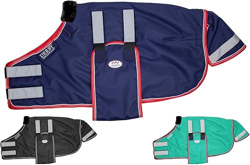 Derby Originals Manta reflectante de seguridad sin hardware para invierno para potros y mini caballos 1200D impermeable Ripstop peso medio 5.29 oz disponible en Yaxa Colombia