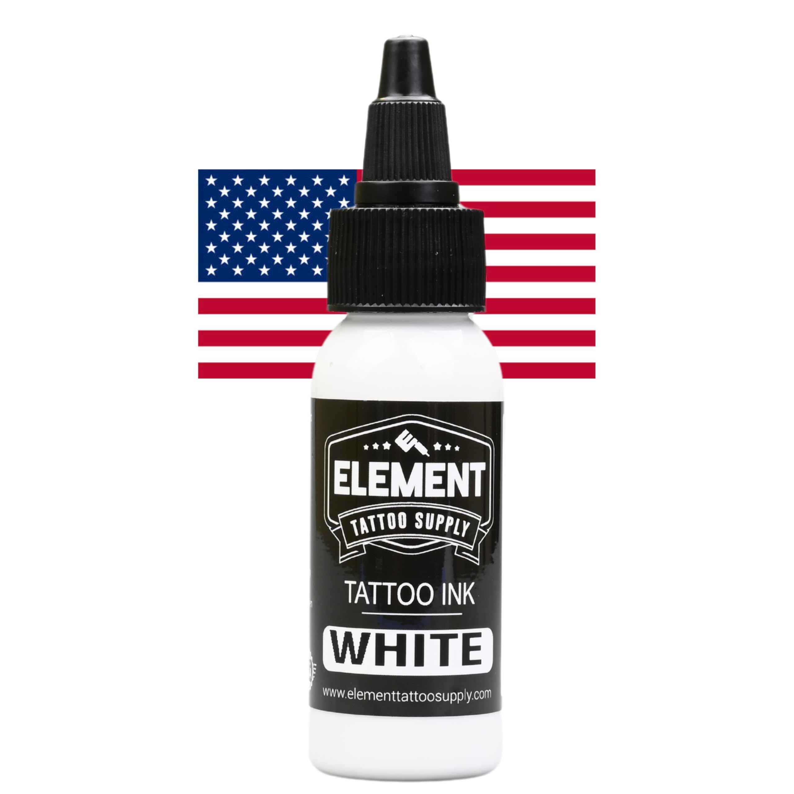 Element Tattoo Supply White Tattoo Ink 1oz Bottle Professional White Pigment for Lining Shading and Color Packing Smooth Flow Lasting Ink for Tattoo Artists