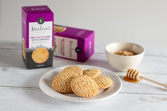 Maclean's Highland Bakery - All Butter Scottish Shortbread Collection, 6 Packs x 175g (1.05kg) - All Butter Plain, Honey & Toasted Almond Shortbread