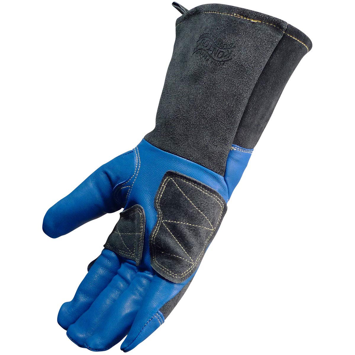 Kontour - Guantes de soldadura, muñeca arqueada, aislamiento de lana, palma reforzada, índice y lateral, talla única
